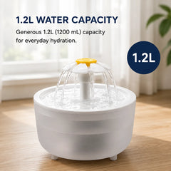 AquaBloom™ 1.2L Cat Water Fountain | Elvaroo Pets