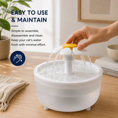 AquaBloom™ 1.2L Cat Water Fountain | Elvaroo Pets